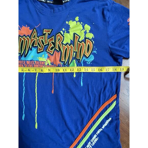 Switch Remarkable Mastermind Embroidered Graphic T-Shirt Mens Size M Blue - Picture 9 of 9